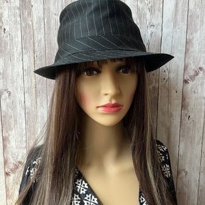 𝅺M. Julian Black Pin Striped Fedora